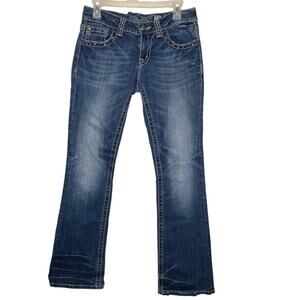 Miss Me Jeans Womens 28 Bootcut Studded Pocket Medium Wash Denim EUC Y2K Fit